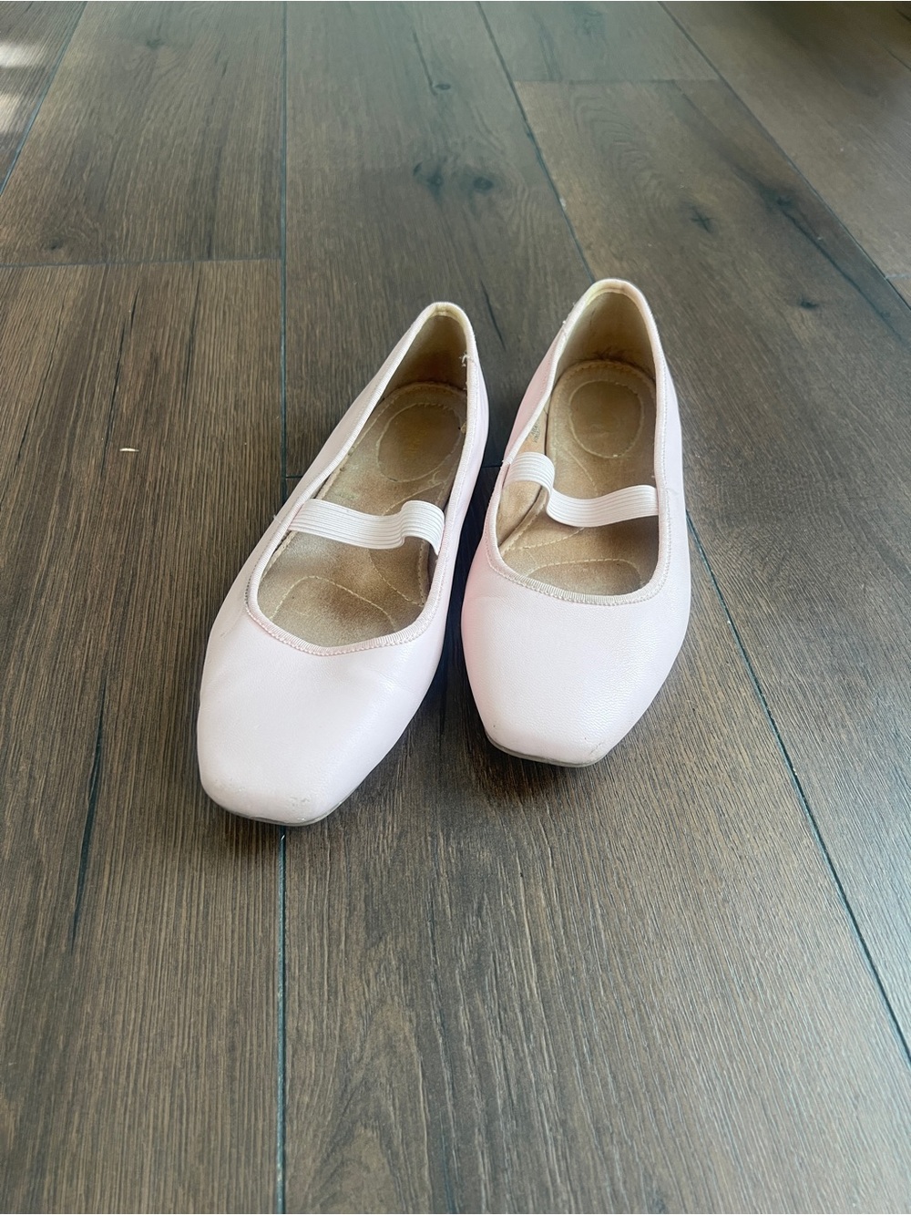 Pink Ballet Flats with Elastic Strap